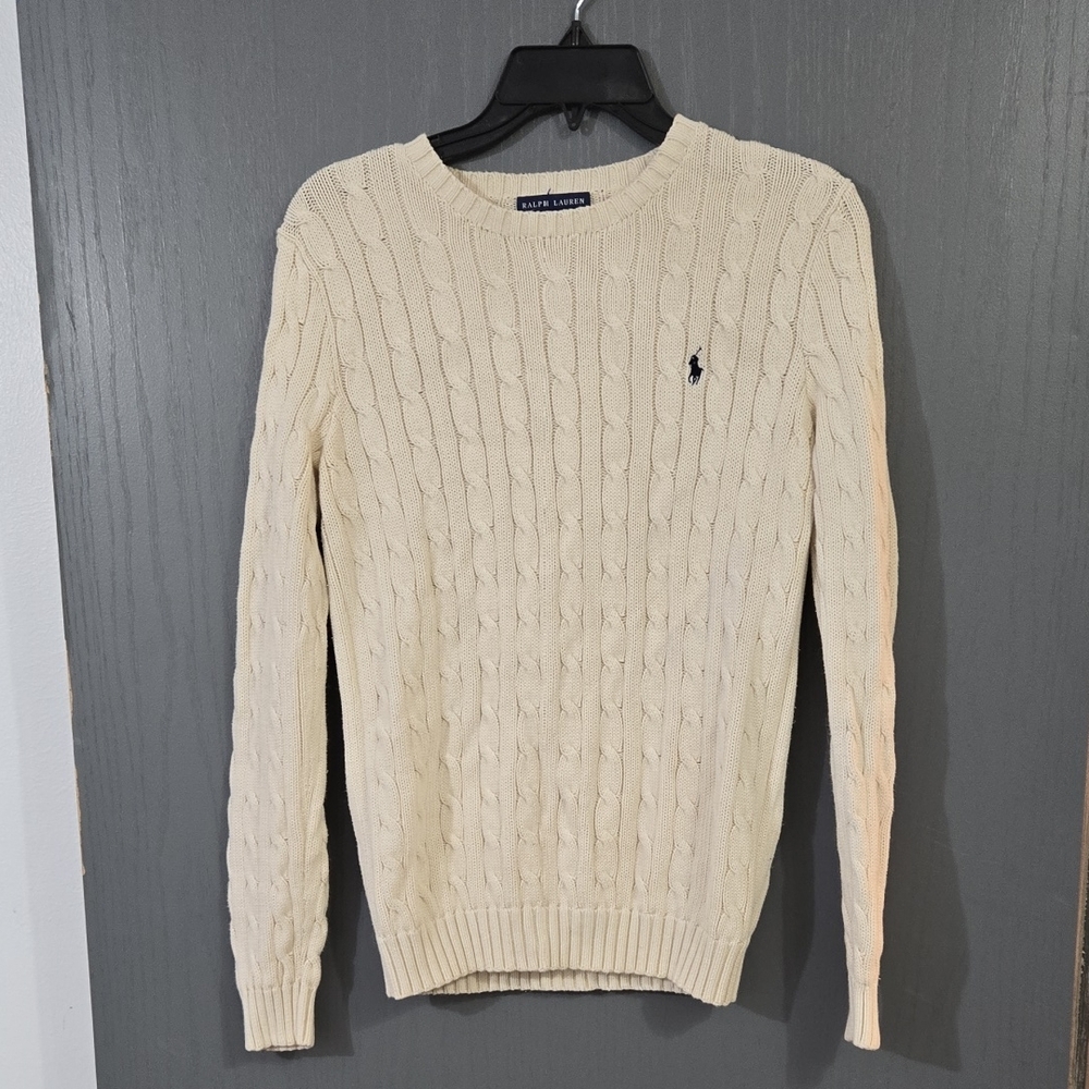 Ralph Lauren Cream Cable Knit Sweater